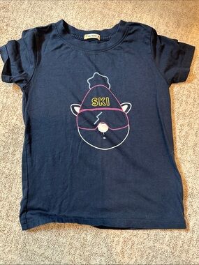 Marine Layer Mini Navy 'Ski' Graphic Tee, 4